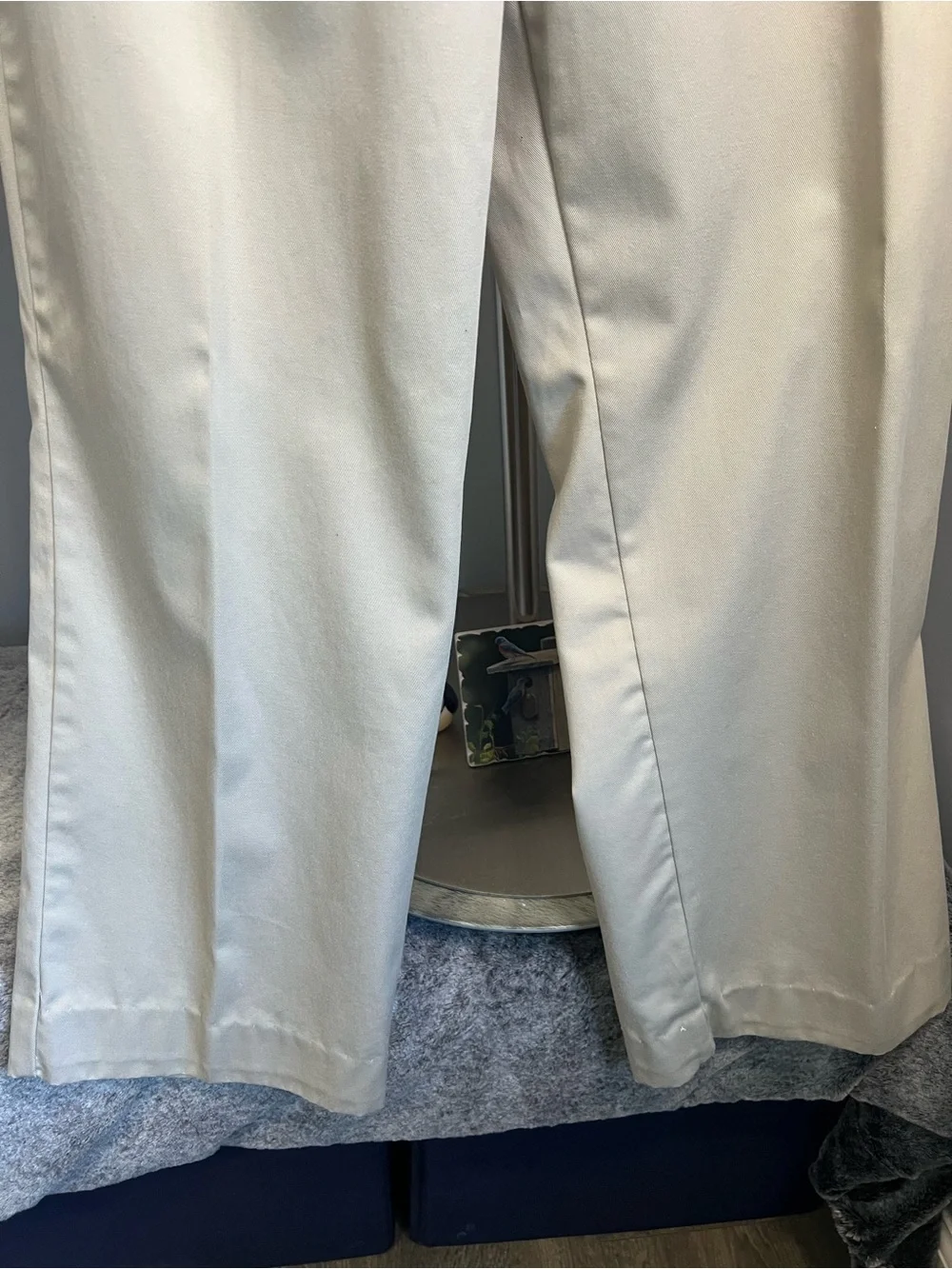 Style & Co. Size 16 Beige Cotton Wide Leg Pants Trousers